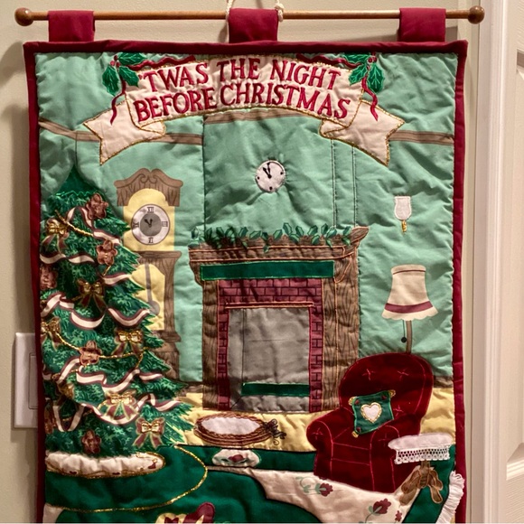 Pockets of Learning Hanging Fabric Advent The Night Before Christmas No inserts - Picture 2 of 9